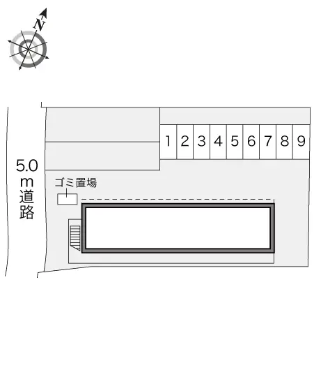 ★手数料０円★東大和市上北台　月極駐車場（LP）